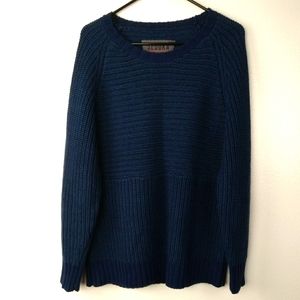 Seduka Sweater Navy Blue Knit Pullover Men's Size XXL